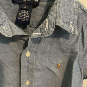 Ralph Lauren Long Sleeve Button Down Boys Size 6 Blue